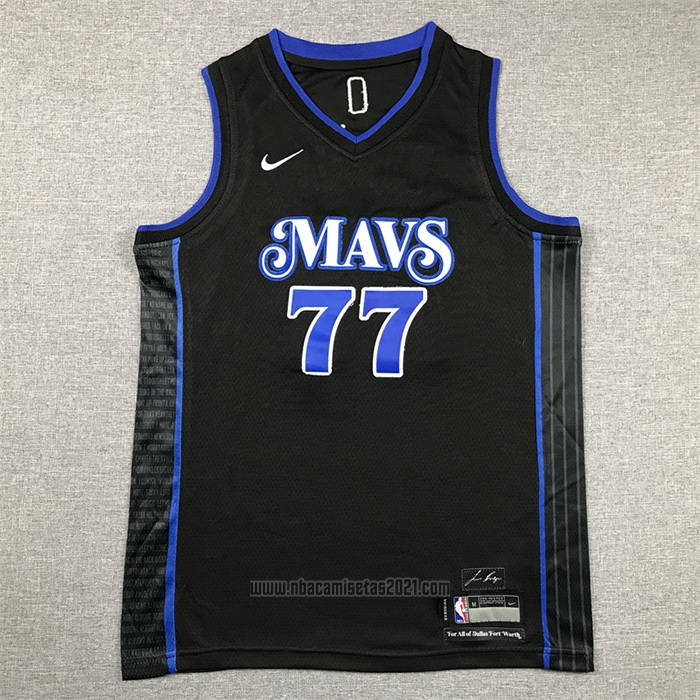 Camiseta Nino Dallas Mavericks Luka Doncic #77 Ciudad 2023-24 Azul